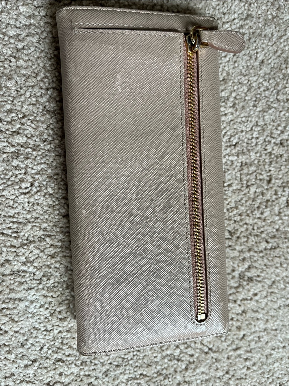 Prada Saffiano Leather Continental Wallet - Beige - Picture 4 of 9